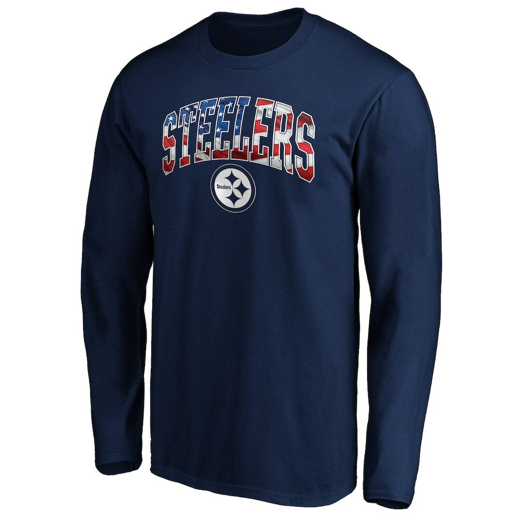 Pittsburgh Steelers Banner Wave Long Sleeve T-Shirt Navy