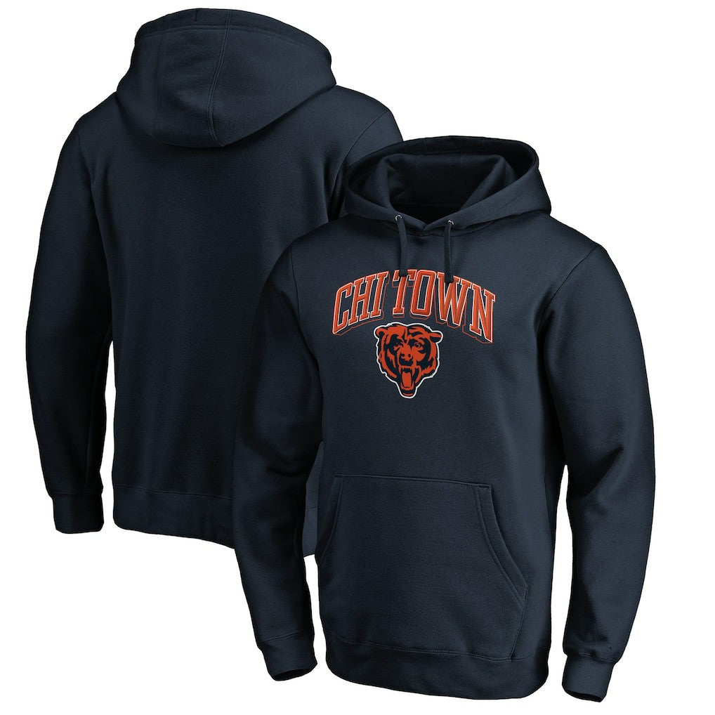 Chicago Bears Hometown Collection Chi Town Pullover Hoodie Navy