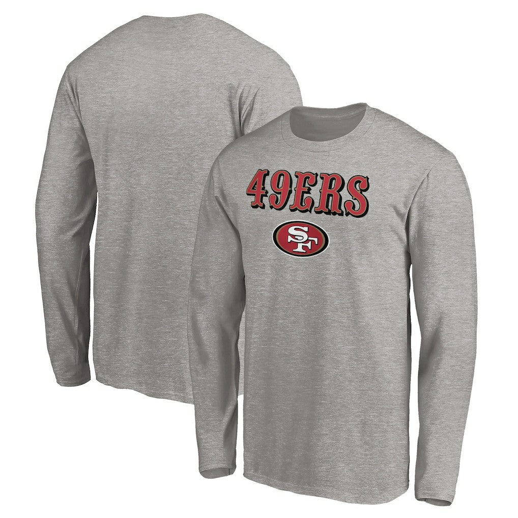 San Francisco 49ers Team Lockup Long Sleeve T-Shirt Gray