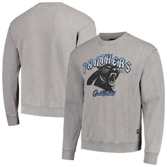 Carolina Panthers The Wild Collective Unisex Distressed Pullover Sweatshirt Gray