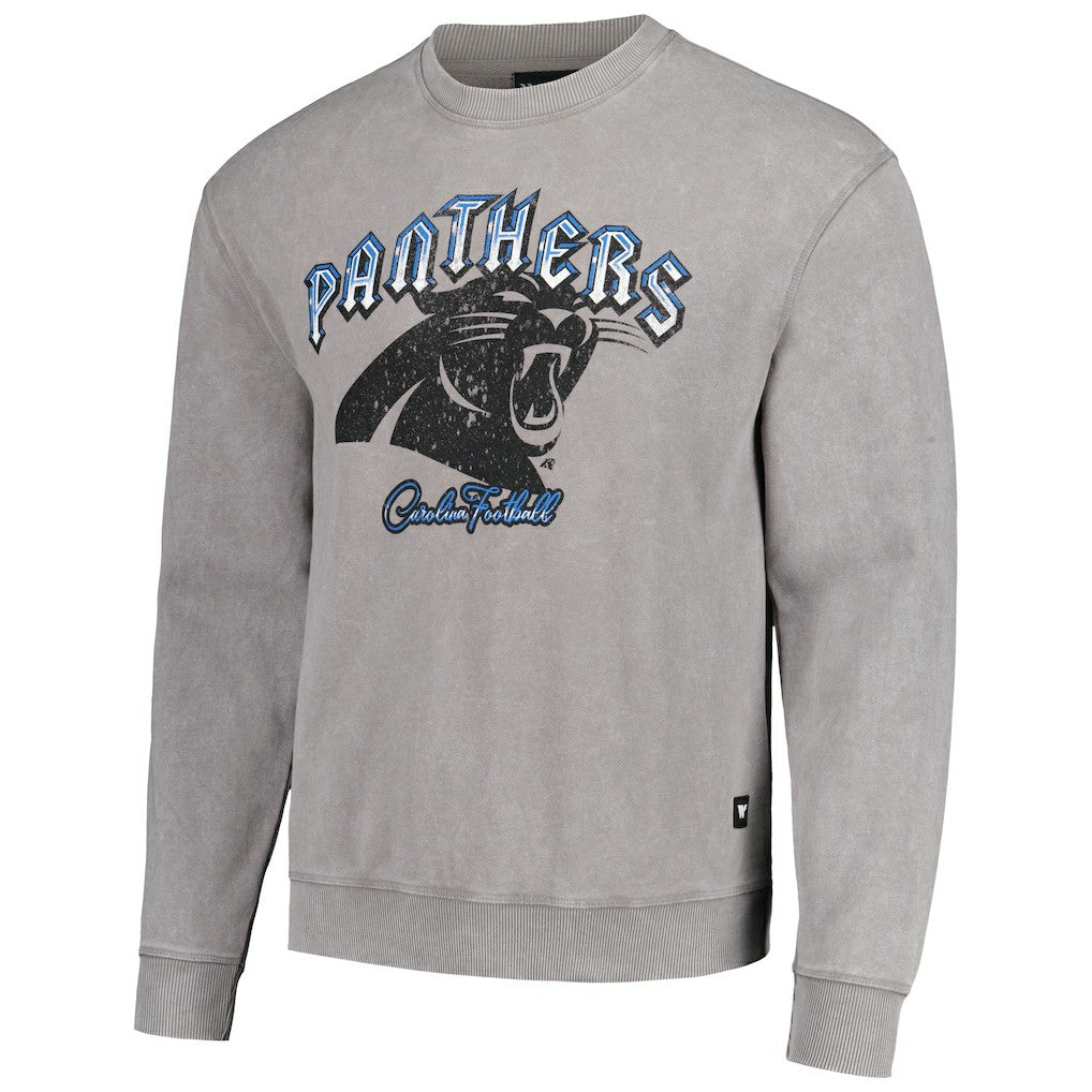 Carolina Panthers The Wild Collective Unisex Distressed Pullover Sweatshirt Gray