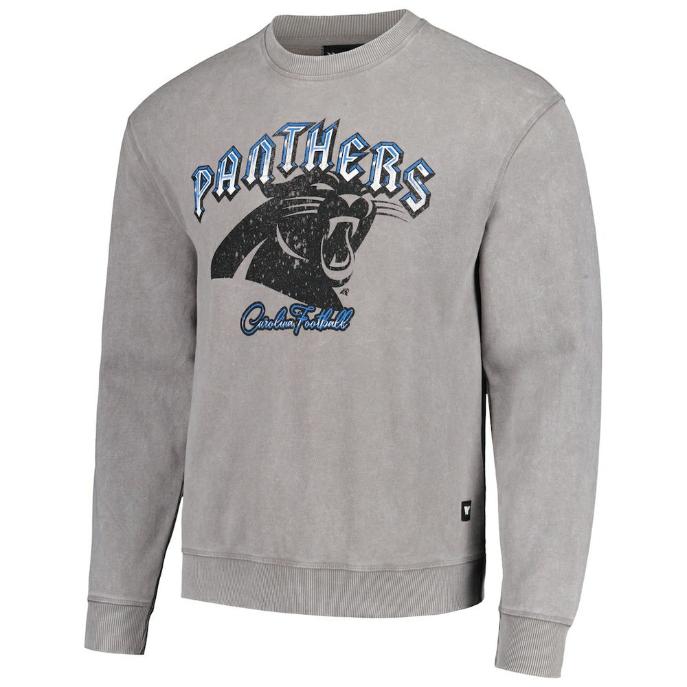 Carolina Panthers The Wild Collective Unisex Distressed Pullover Sweatshirt Gray