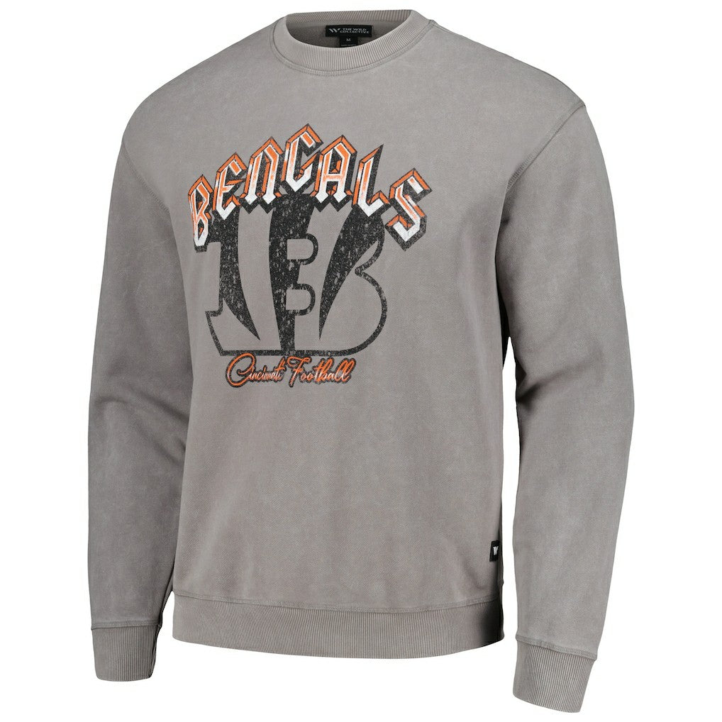 Cincinnati Bengals The Wild Collective Unisex Distressed Pullover Sweatshirt Gray