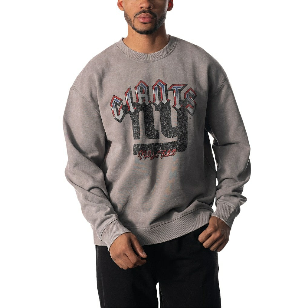 New York Giants The Wild Collective Unisex Distressed Pullover Sweatshirt Gray