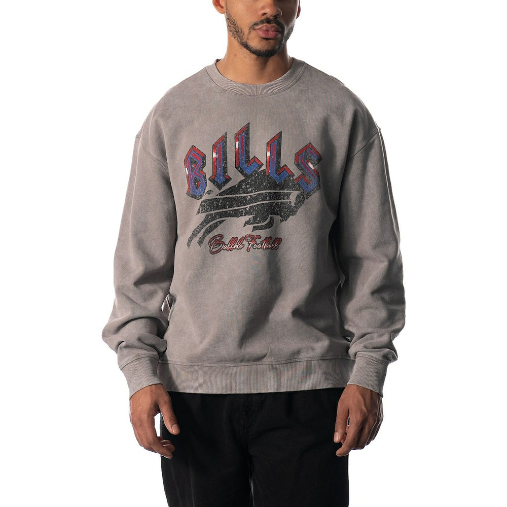 Buffalo Bills The Wild Collective Unisex Distressed Pullover Sweatshirt Gray