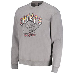 Kansas City Chiefs The Wild Collective Unisex Distressed Pullover Sweatshirt Gray