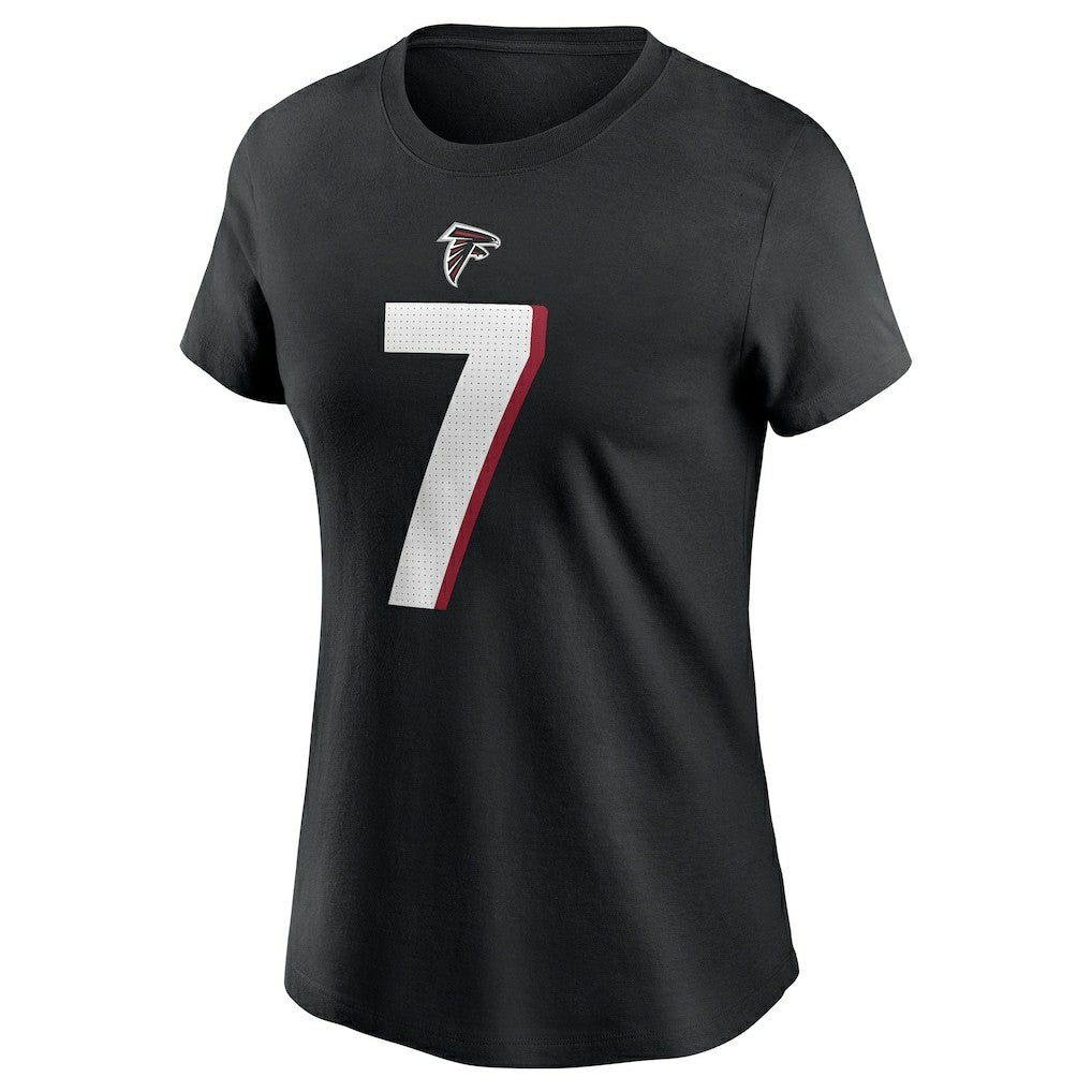 Bijan Robinson Atlanta Falcons Women's Player Name & Number T-Shirt Black