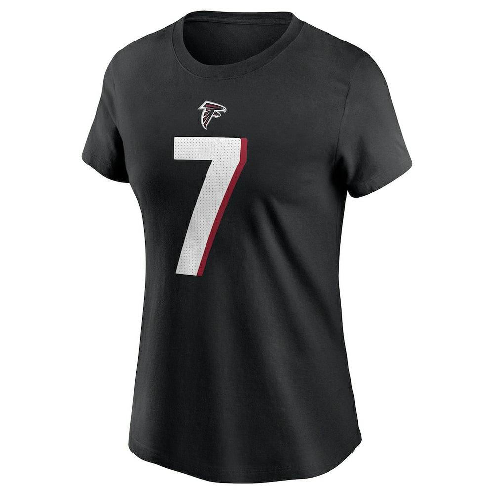Bijan Robinson Atlanta Falcons Women's Player Name & Number T-Shirt Black