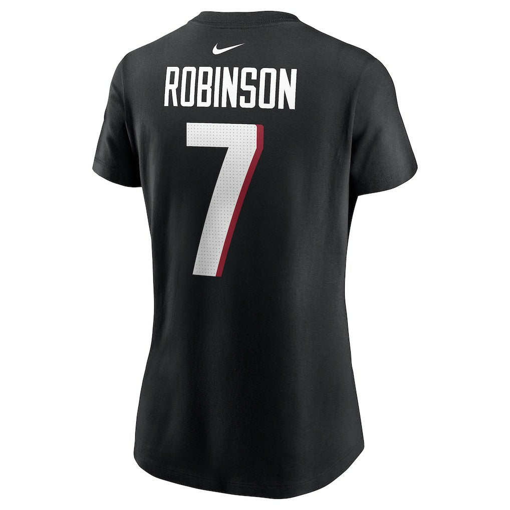 Bijan Robinson Atlanta Falcons Women's Player Name & Number T-Shirt Black