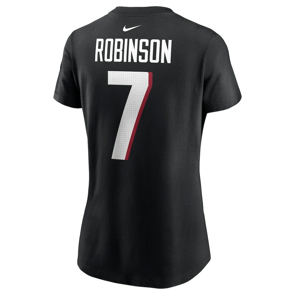 Bijan Robinson Atlanta Falcons Women's Player Name & Number T-Shirt Black
