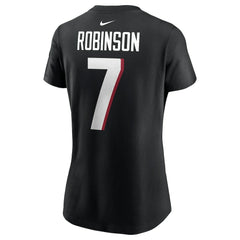 Bijan Robinson Atlanta Falcons Women's Player Name & Number T-Shirt Black