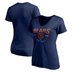 Chicago Bears Women's Live For It V-Neck T-Shirt Navy