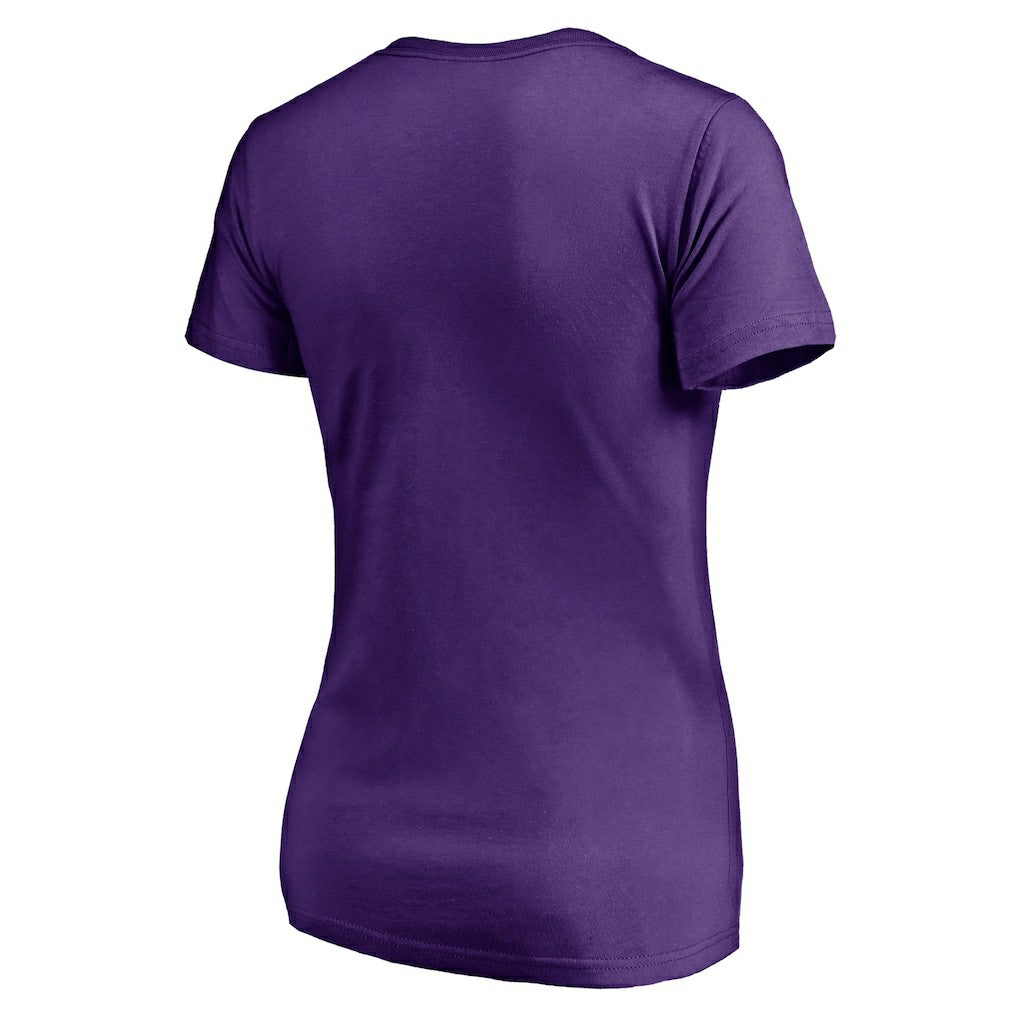 Minnesota Vikings Women's Live For It V-Neck T-Shirt Purple