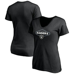 Las Vegas Raiders Women's Hometown Collection 1st Down V-Neck T-Shirt Black