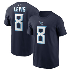 Will Levis Tennessee Titans Player Name & Number T-Shirt Navy