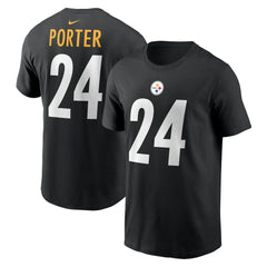 Joey Porter Jr. Pittsburgh Steelers Player Name & Number T-Shirt Black