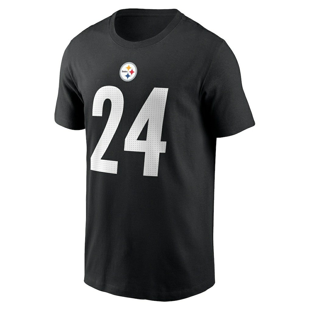 Joey Porter Jr. Pittsburgh Steelers Player Name & Number T-Shirt Black
