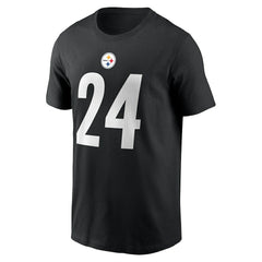 Joey Porter Jr. Pittsburgh Steelers Player Name & Number T-Shirt Black