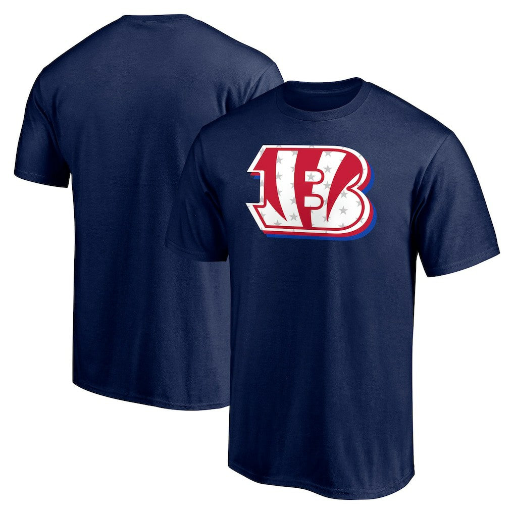 Cincinnati Bengals Red White and Team T-Shirt Navy