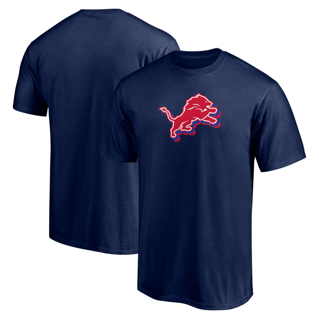 Detroit Lions Red White and Team T-Shirt Navy