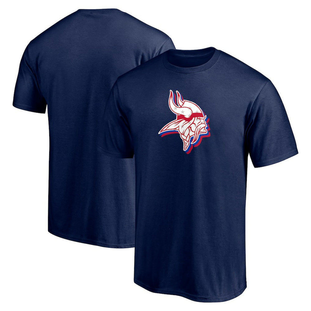 Minnesota Vikings Red White and Team T-Shirt Navy
