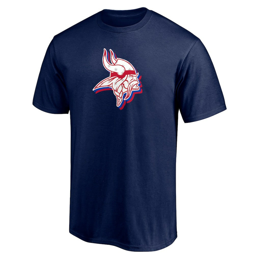 Minnesota Vikings Red White and Team T-Shirt Navy