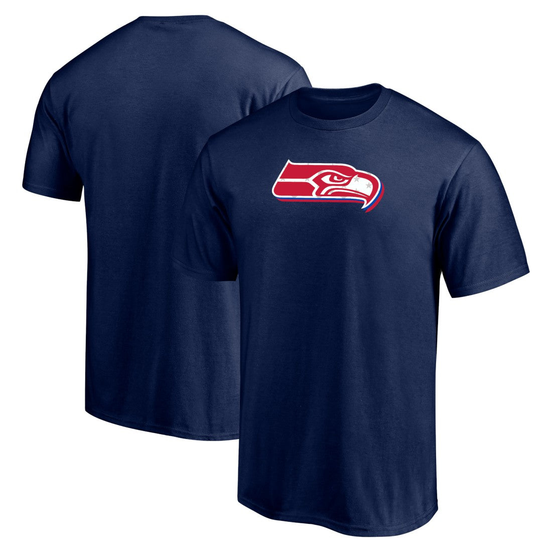 Seattle Seahawks Red White and Team T-Shirt College Navy