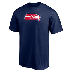 Seattle Seahawks Red White and Team T-Shirt College Navy