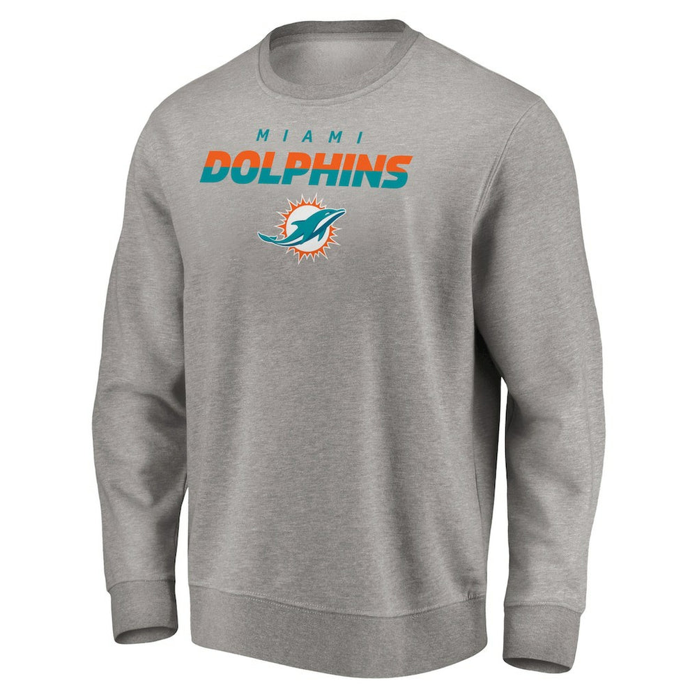 Miami Dolphins Elevate Play Pullover Sweatshirt Gray