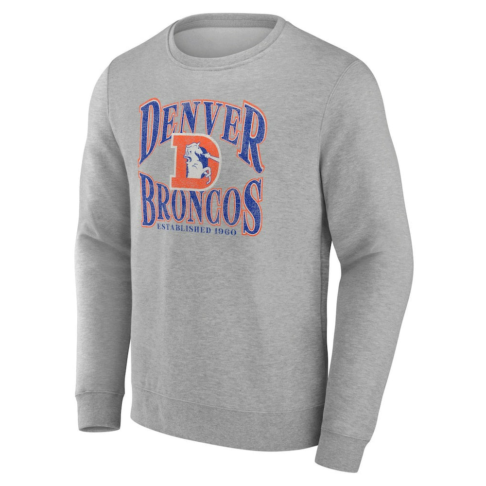 Denver Broncos Playability Pullover Sweatshirt Gray