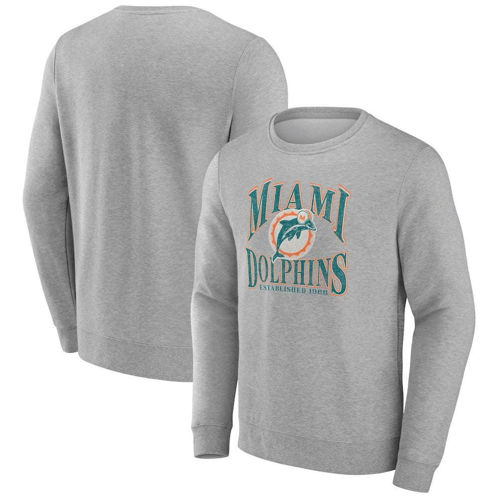 Miami Dolphins Playability Pullover Sweatshirt Gray