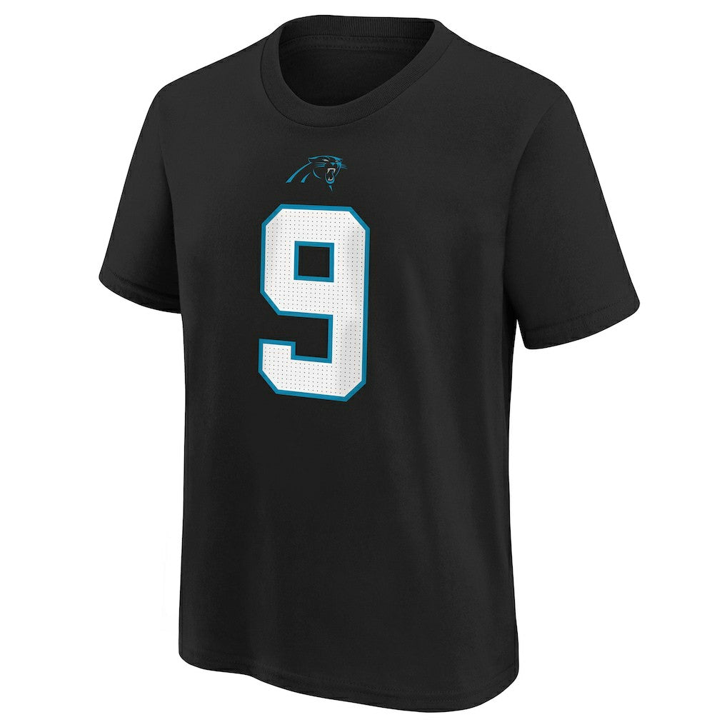 Bryce Young Carolina Panthers Youth Player Name & Number T-Shirt Black