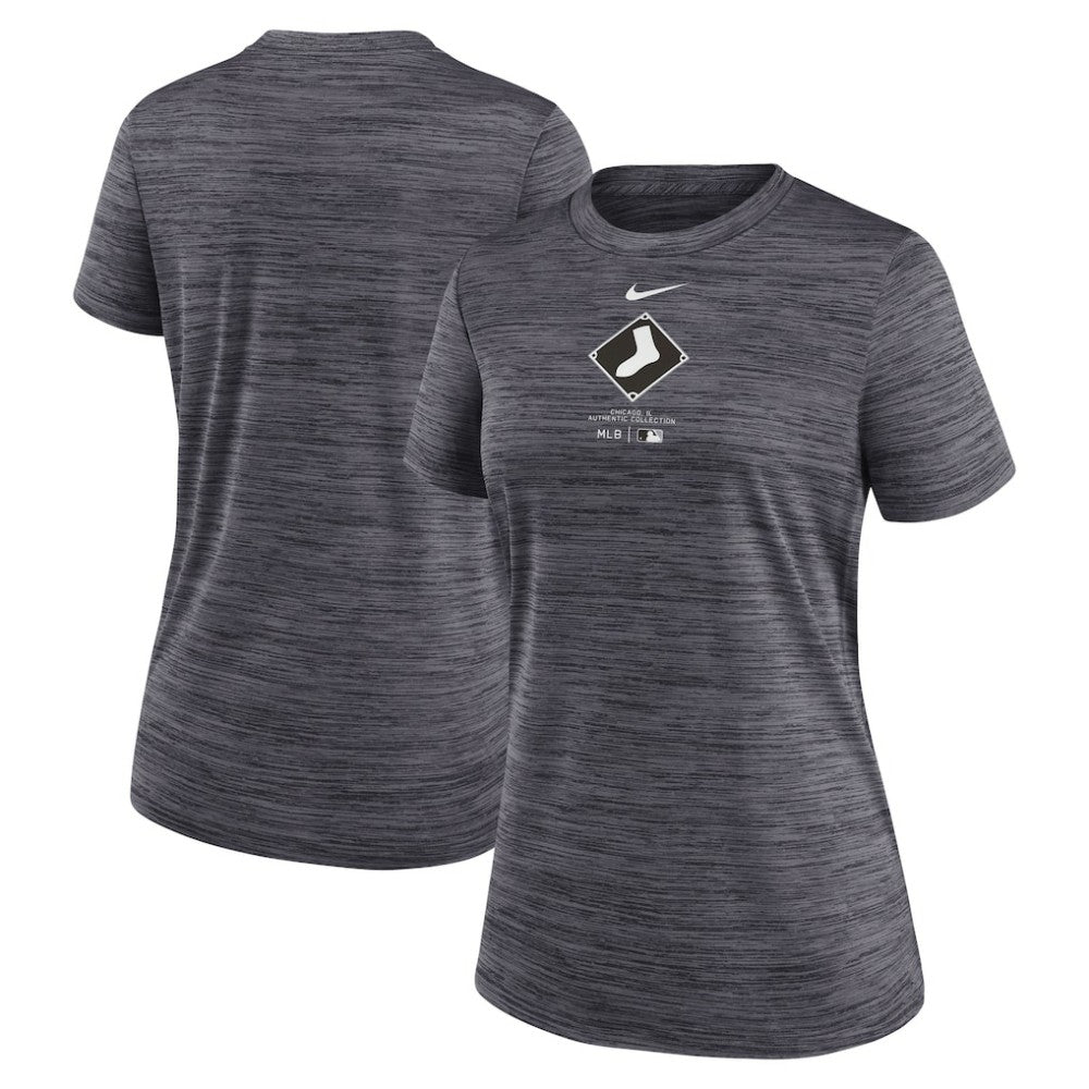 Chicago White Sox Nike Women's City Connect Practice Velocity T-Shirt - Charcoal T-shirts