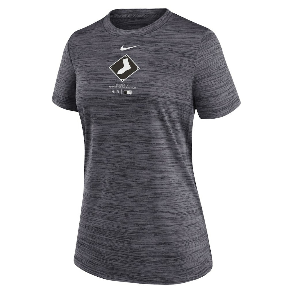 Chicago White Sox Nike Women's City Connect Practice Velocity T-Shirt - Charcoal T-shirts