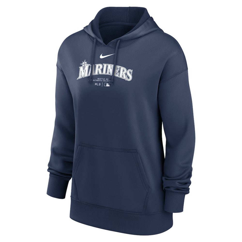 Seattle Mariners Nike Women's Authentic Collection Performance Pullover Hoodie - Navy Hoodies