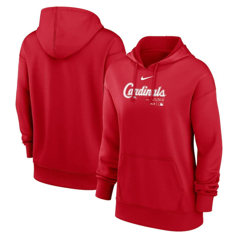 St. Louis Cardinals Nike Women's Authentic Collection Performance Pullover Hoodie - Red Hoodies