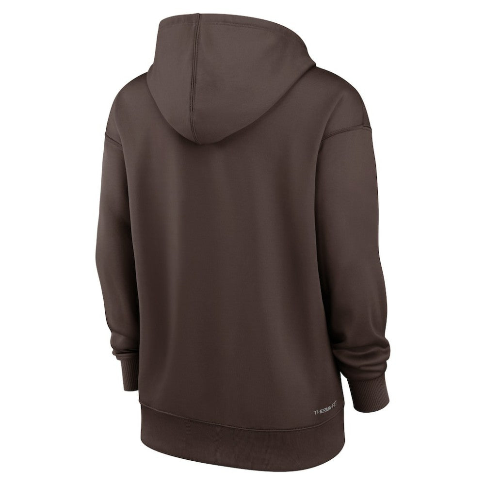 San Diego Padres Nike Women's Authentic Collection Performance Pullover Hoodie - Brown Hoodies