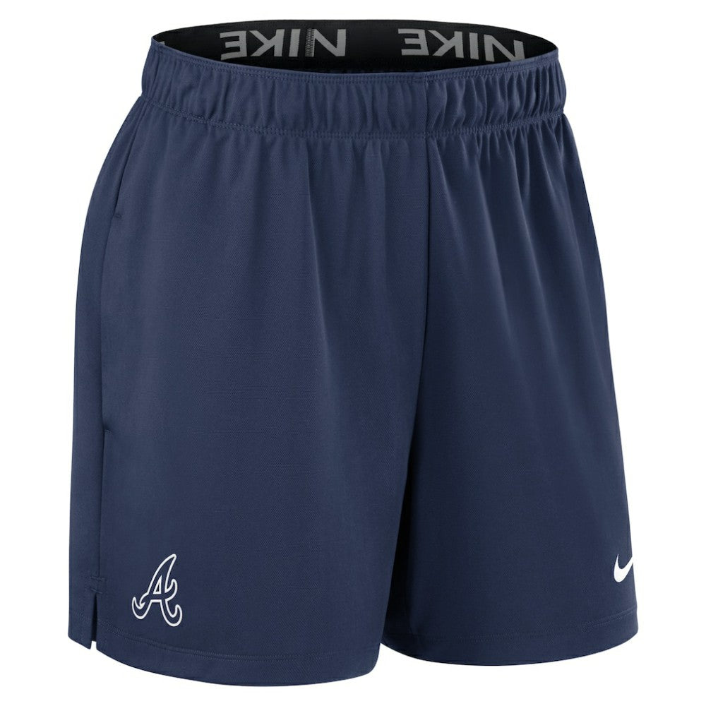 Atlanta Braves Nike Women's Authentic Collection Knit Shorts - Navy Shorts