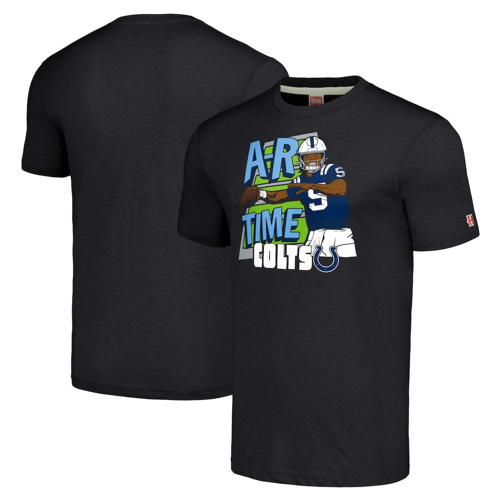 Anthony Richardson Sr. Indianapolis Colts Homage Unisex Caricature Player Tri-Blend T-Shirt Charcoal