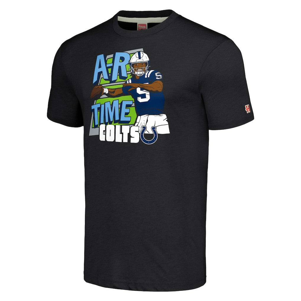 Anthony Richardson Sr. Indianapolis Colts Homage Unisex Caricature Player Tri-Blend T-Shirt Charcoal
