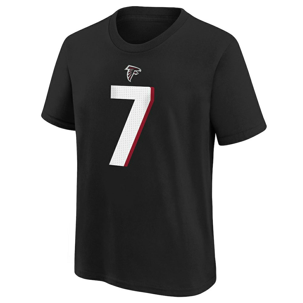 Bijan Robinson Atlanta Falcons Youth Player Name & Number T-Shirt Black