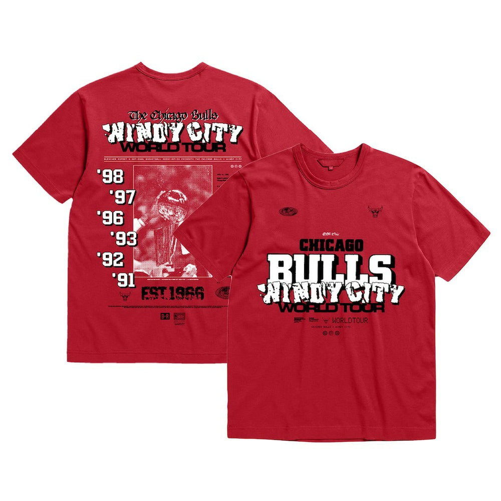 Chicago Bulls Bleacher Report x  Unisex World Tour T-Shirt Red