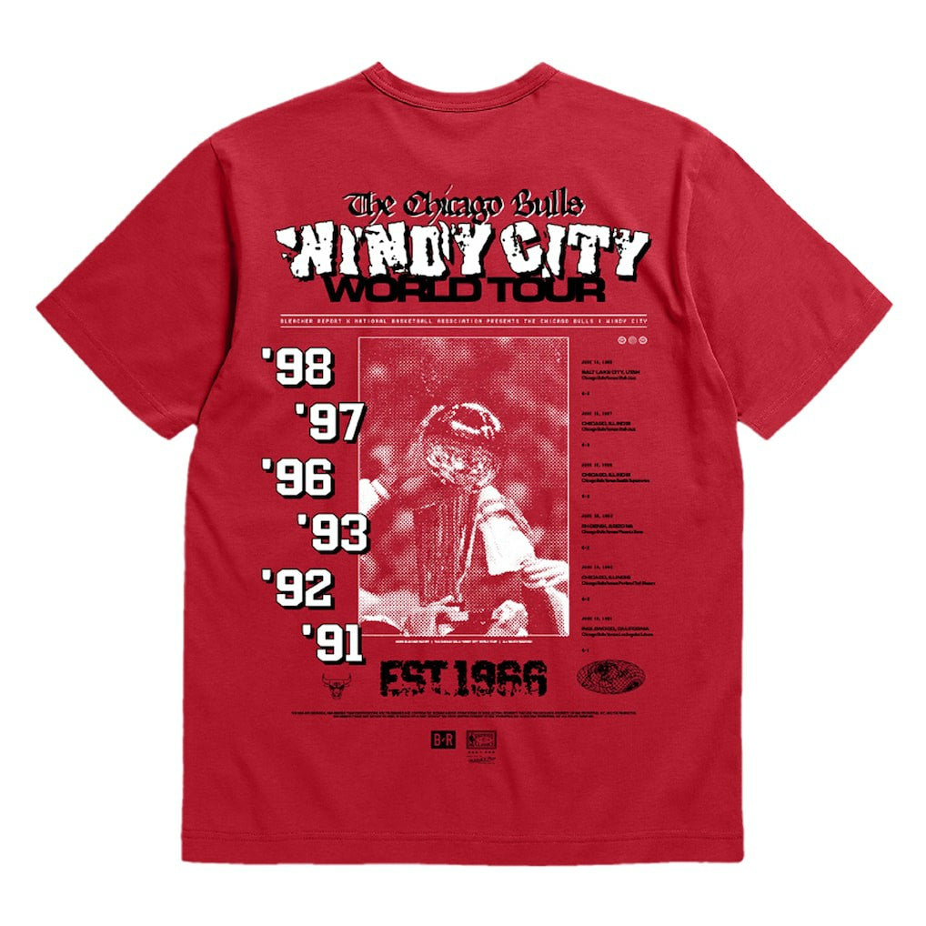 Chicago Bulls Bleacher Report x  Unisex World Tour T-Shirt Red