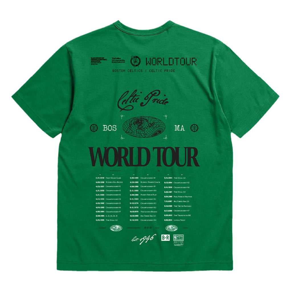 Boston Celtics Bleacher Report x  Unisex World Tour T-Shirt Kelly Green