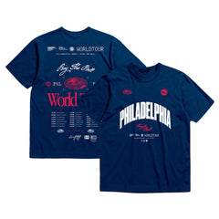 Philadelphia 76ers Bleacher Report x  Unisex World Tour T-Shirt Navy