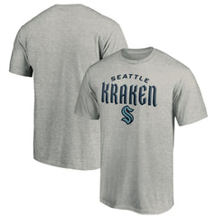 NHL Seattle Kraken Team Lockup T-Shirt - Heather Gray