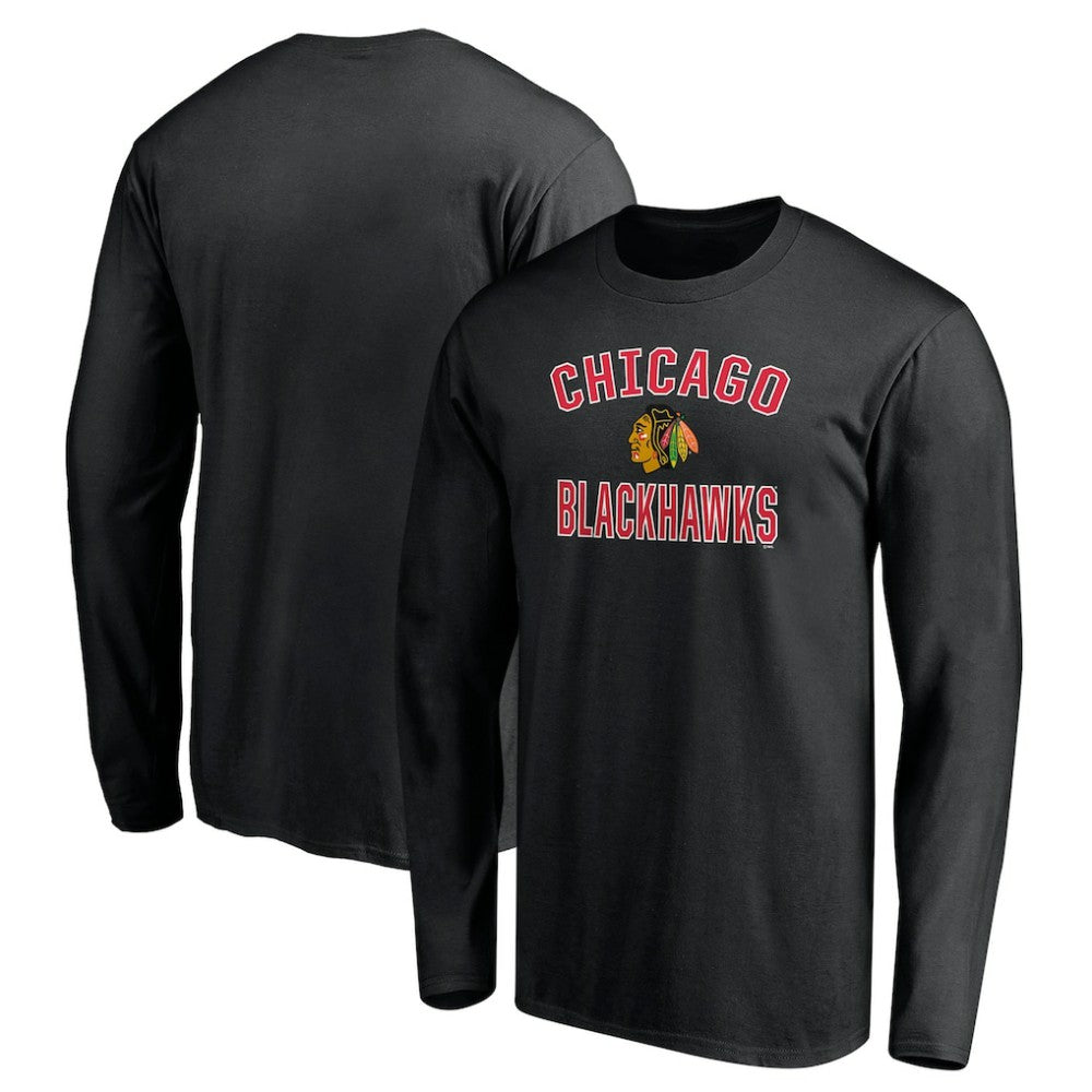 NHL Chicago Blackhawks Victory Arch Long Sleeve T-Shirt - Black