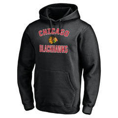 NHL Chicago Blackhawks Victory Arch Pullover Hoodie - Black