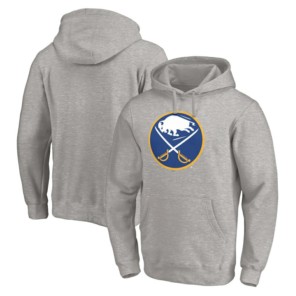 NHL Buffalo Sabres Primary Logo Pullover Hoodie - Gray