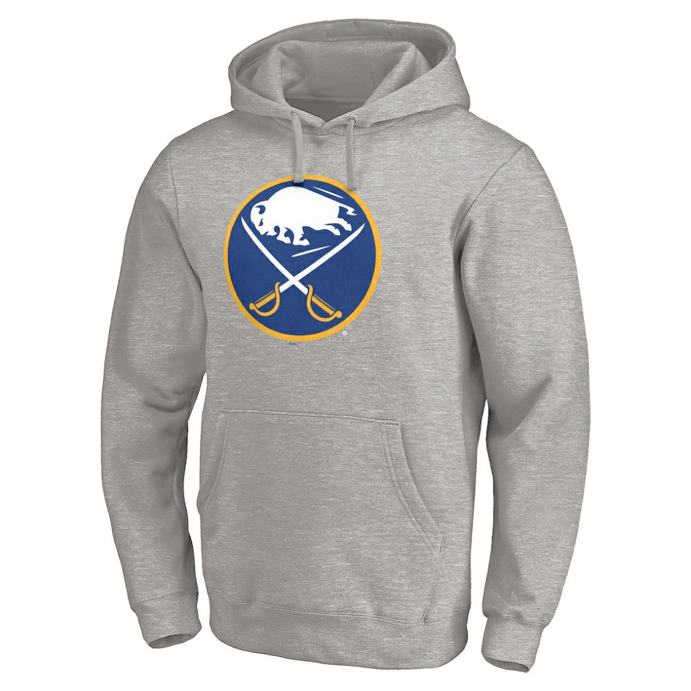 NHL Buffalo Sabres Primary Logo Pullover Hoodie - Gray